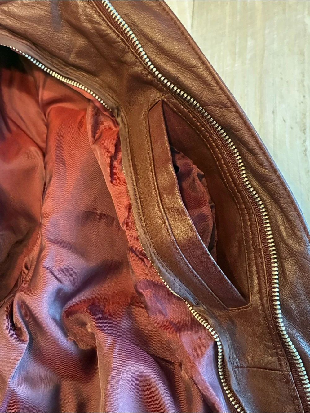 Fidelity Men's Burgundy Leather Bomber Jacket